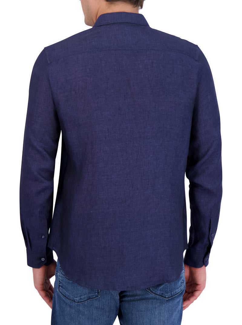 Navy Robert Graham Baradero Long Sleeve Button Down Shirt | 724596YZS