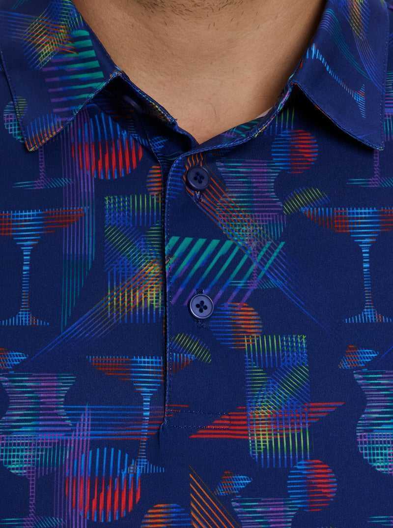 Navy Robert Graham Happiest Hour Polo | 703641WXQ