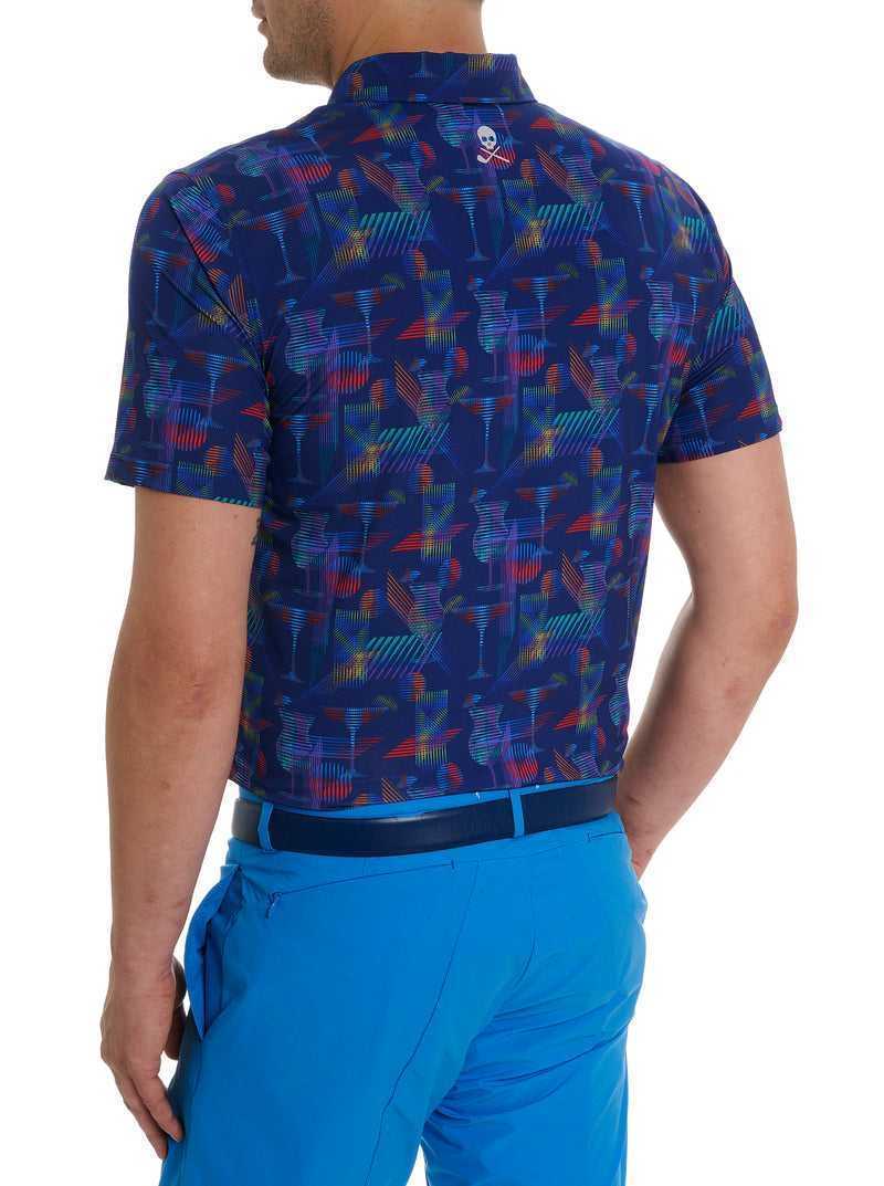 Navy Robert Graham Happiest Hour Polo | 703641WXQ