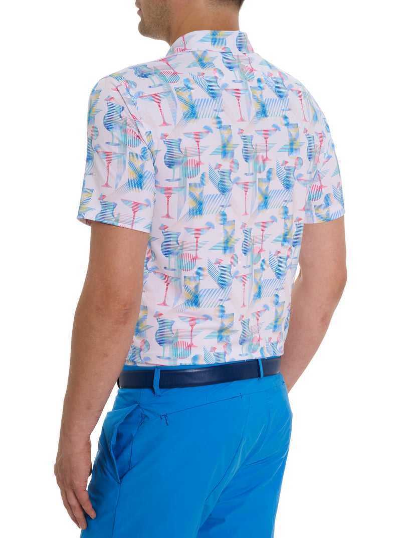 Navy Robert Graham Happiest Hour Polo | 703641WXQ