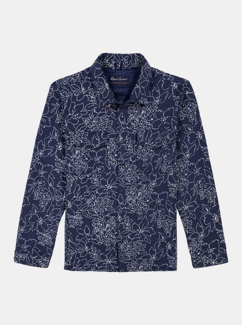 Navy Robert Graham Kohan Long Sleeve Knit Jacket | 470286UOT