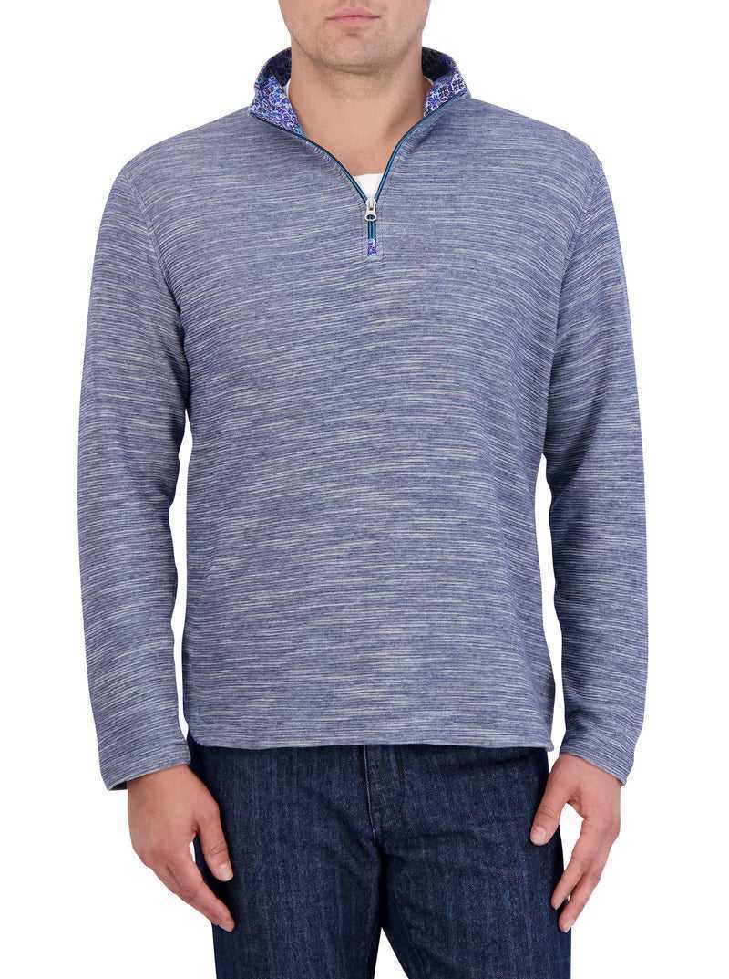 Navy Robert Graham Ledson Long Sleeve Knit | 302689SGB