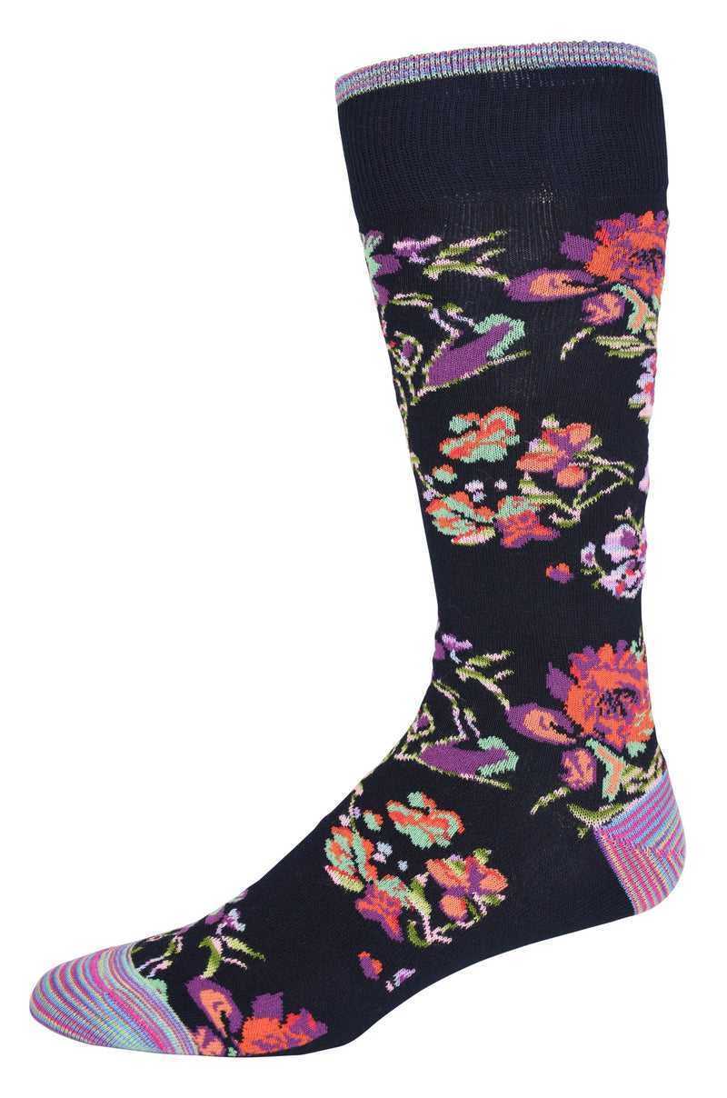 Navy Robert Graham Manchester Sock | 649025RLP