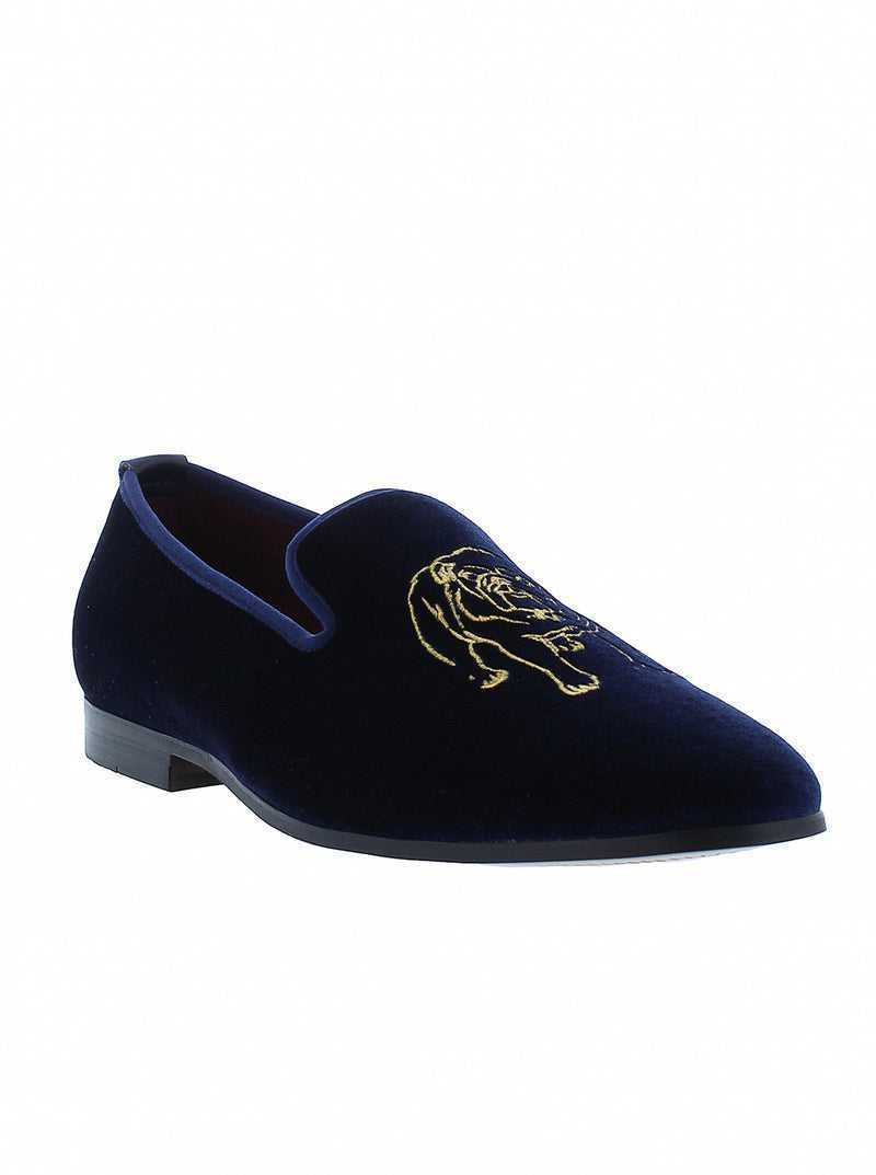 Navy Robert Graham Reisman Smoking Slipper | 134607WAN