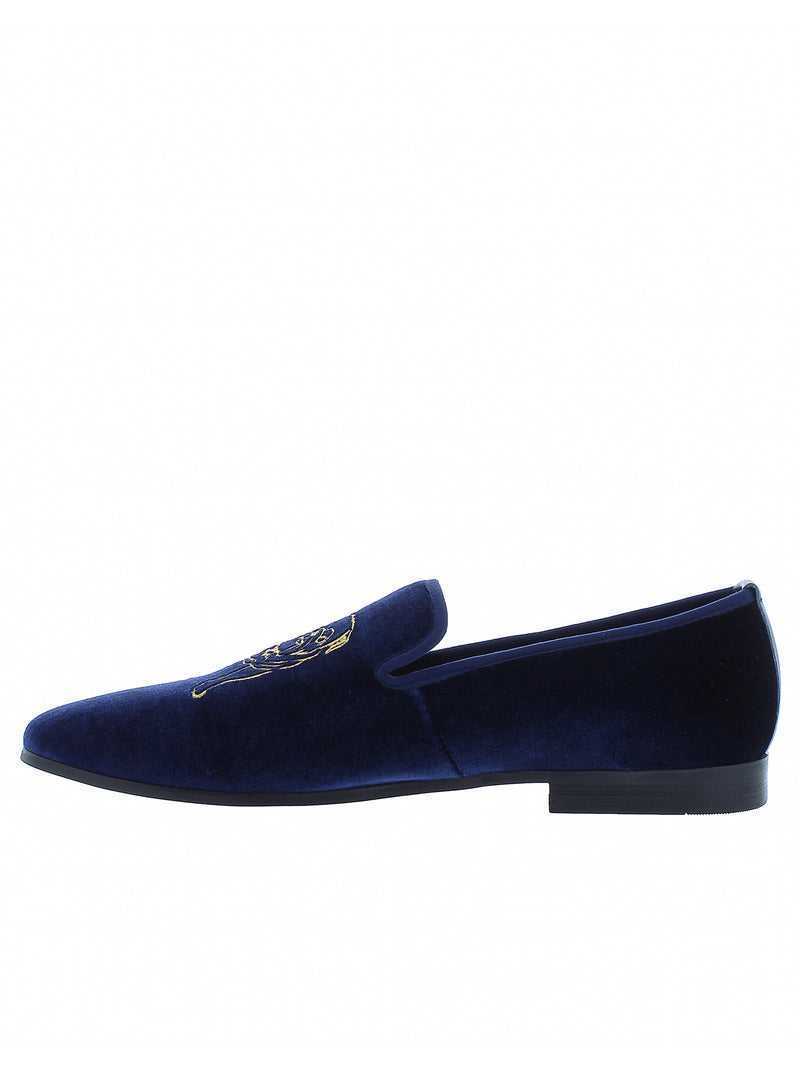 Navy Robert Graham Reisman Smoking Slipper | 134607WAN