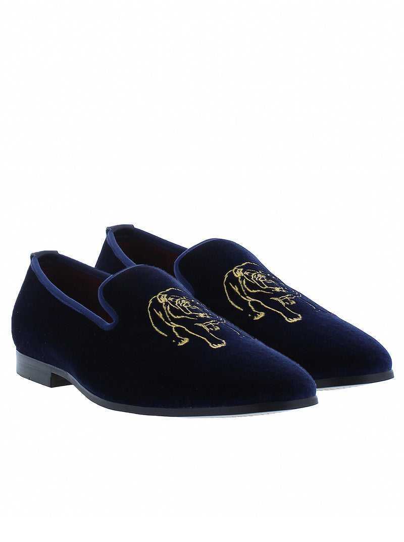 Navy Robert Graham Reisman Smoking Slipper | 134607WAN