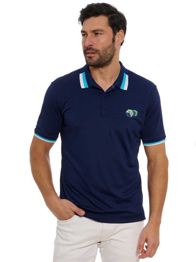 Navy Robert Graham Skull Dice Polo | 086793RLN