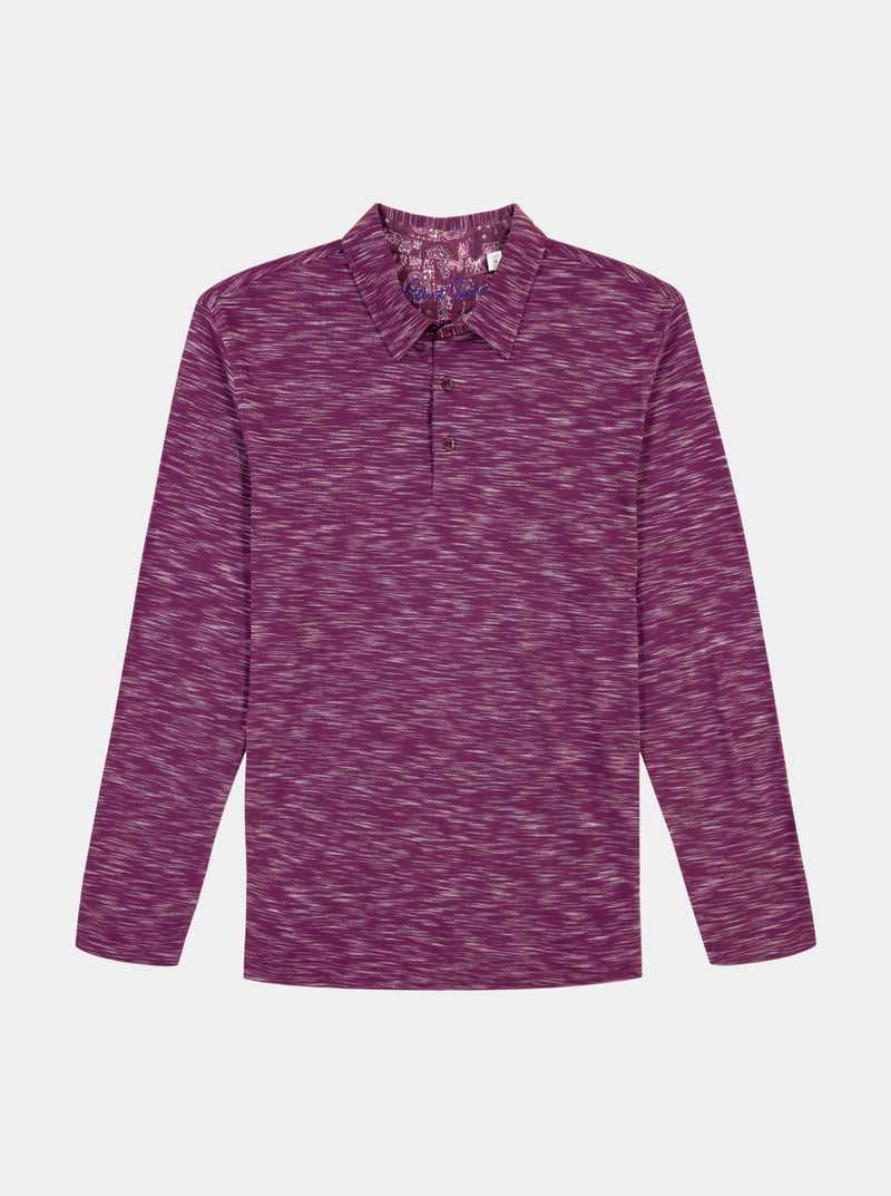 Navy Robert Graham Thales Long Sleeve Polo | 435672FUC