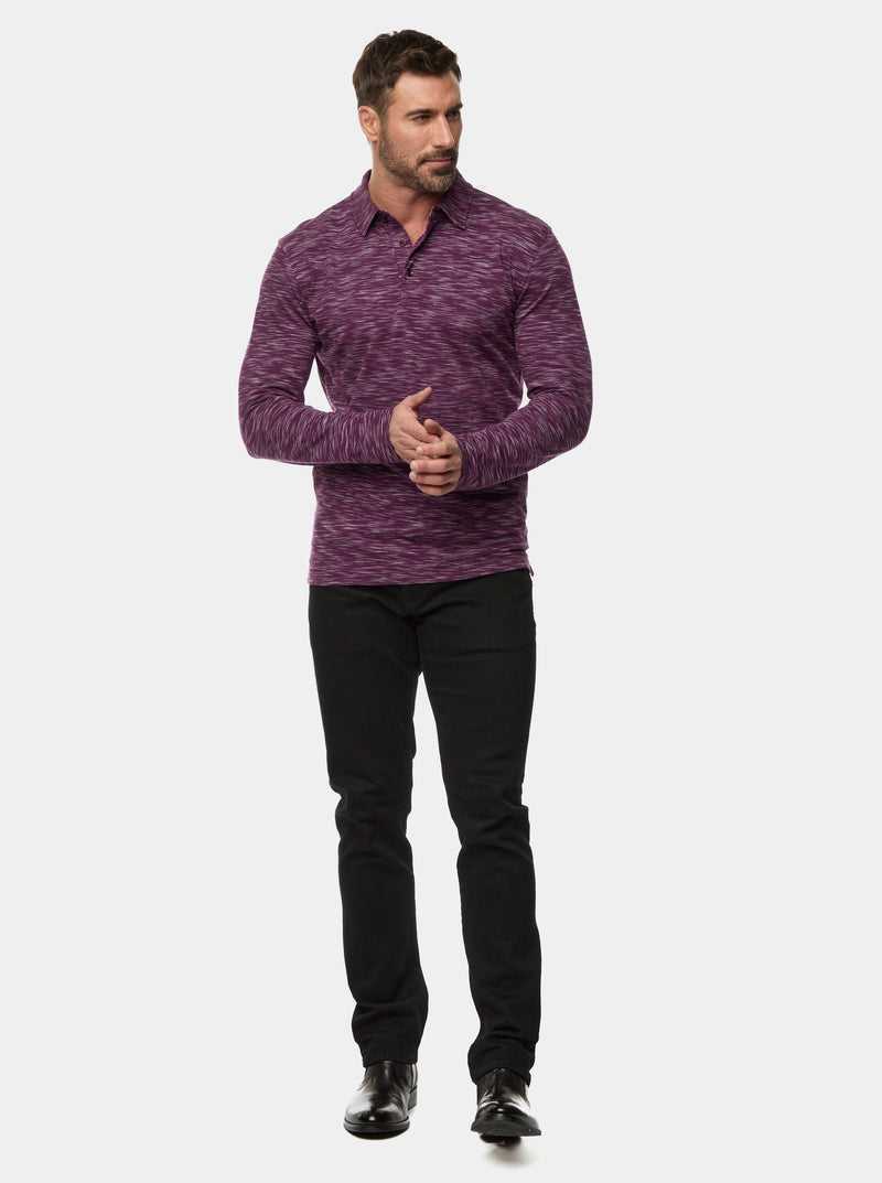 Navy Robert Graham Thales Long Sleeve Polo | 435672FUC