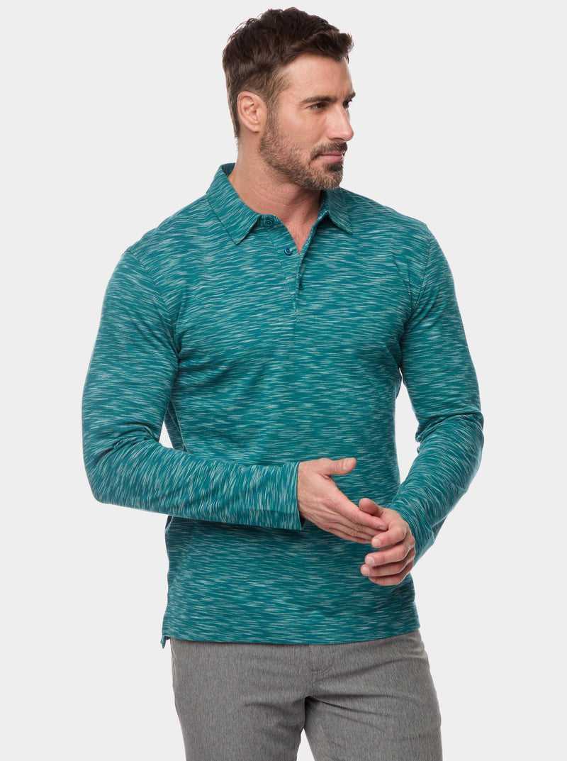 Navy Robert Graham Thales Long Sleeve Polo | 435672FUC