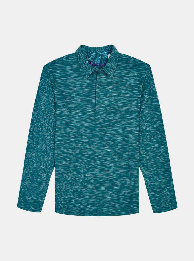 Navy Robert Graham Thales Long Sleeve Polo | 435672FUC