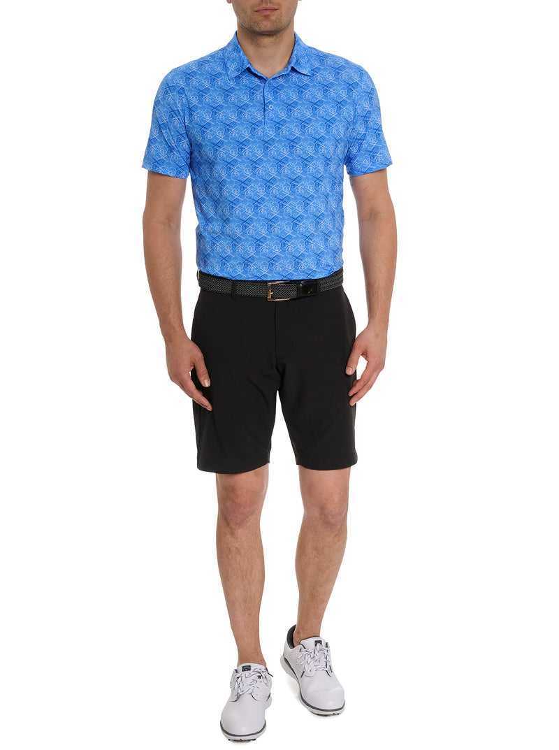 Periwinkle Robert Graham Iron Skull Performance Polo | 146798KPV