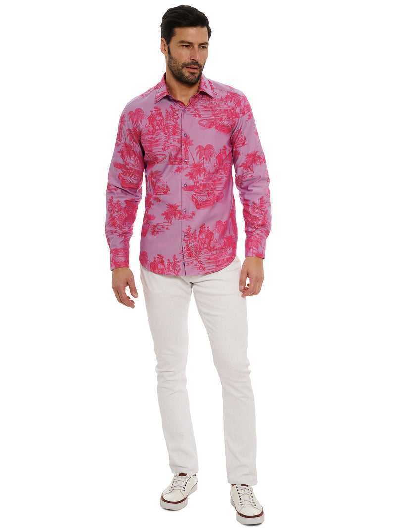 Pink Robert Graham Limited Edition Endless Dreams Long Sleeve Button Down Shirt Big | 876540EHQ