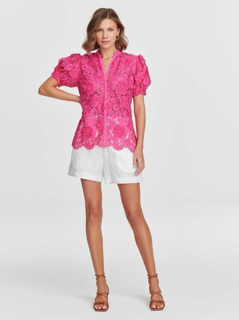 Pink Robert Graham Mila Shirt | 457602UTC