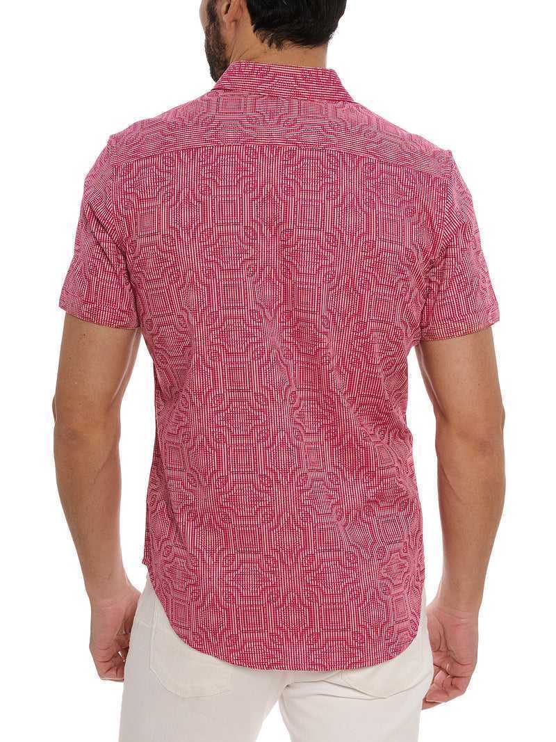 Pink Robert Graham Voyage Short Sleeve Button Down Shirt | 059674LUV