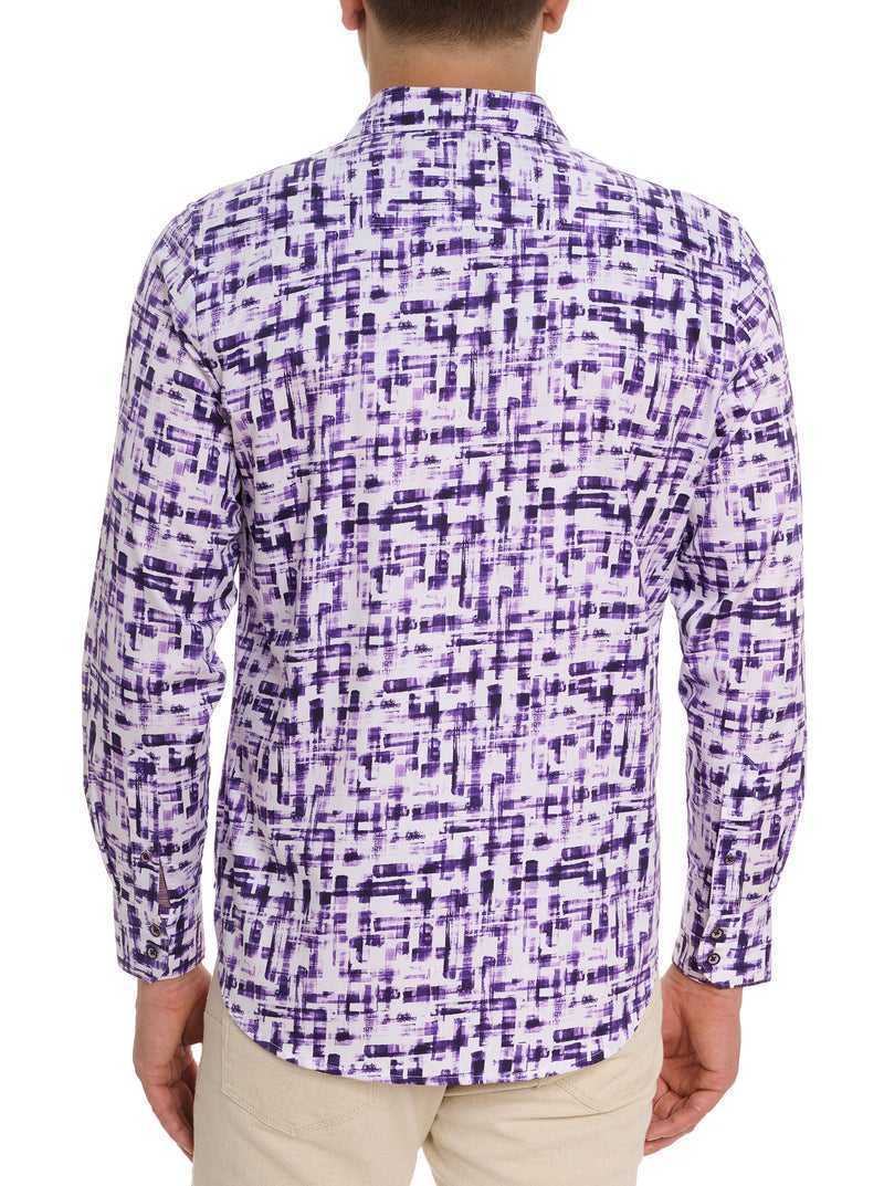 Purple Robert Graham Deluca Long Sleeve Button Front Shirt | 295371GSI