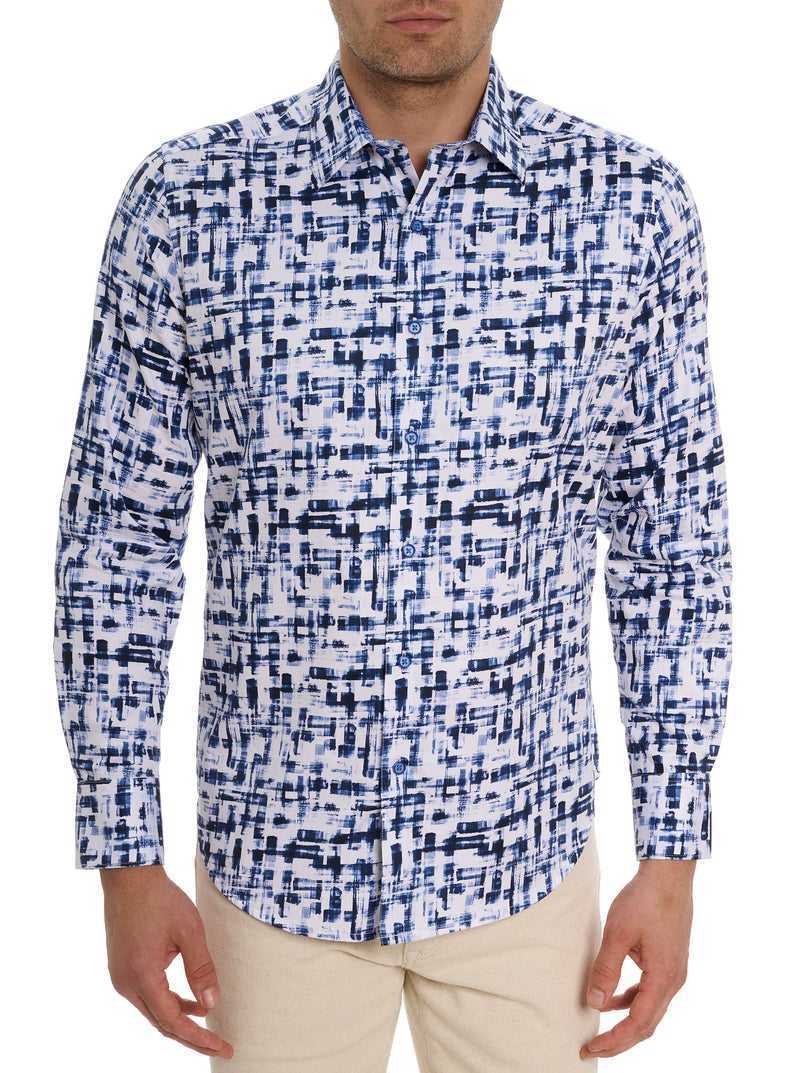 Purple Robert Graham Deluca Long Sleeve Button Front Shirt | 295371GSI