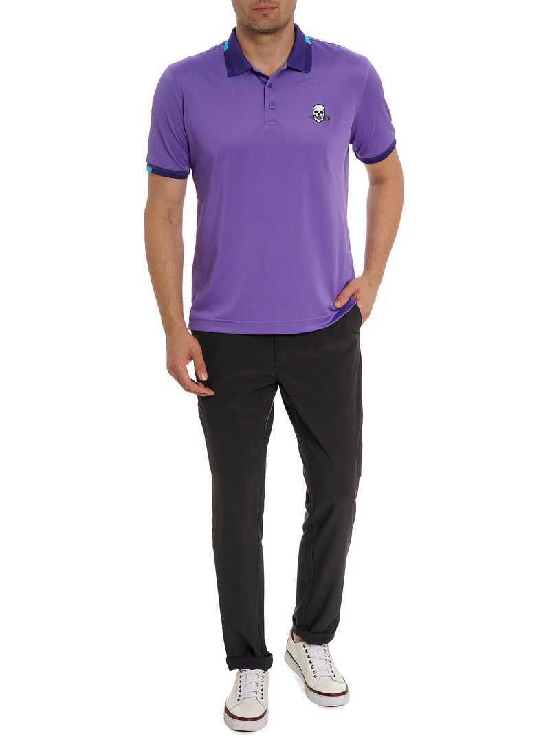 Purple Robert Graham Skull Rose Polo | 390451MIE