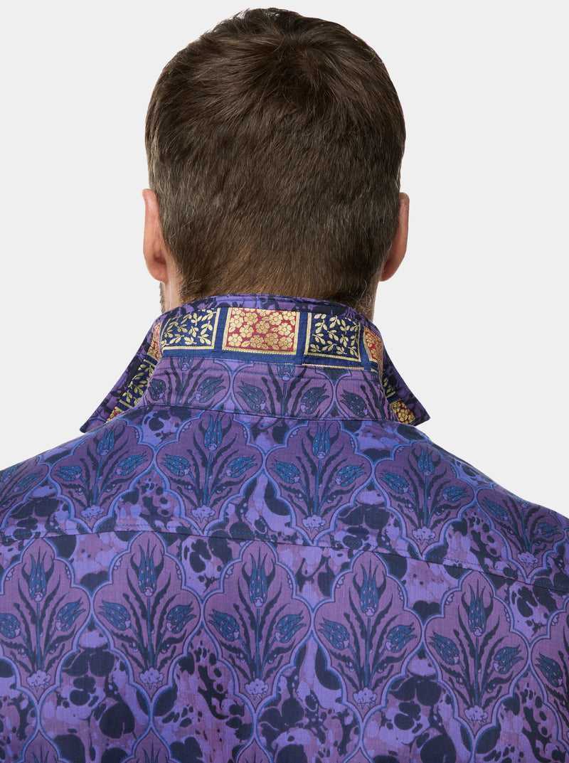 Purple Robert Graham The Limited Edition Paso Doble Woven Shirt Tall | 908213WMX