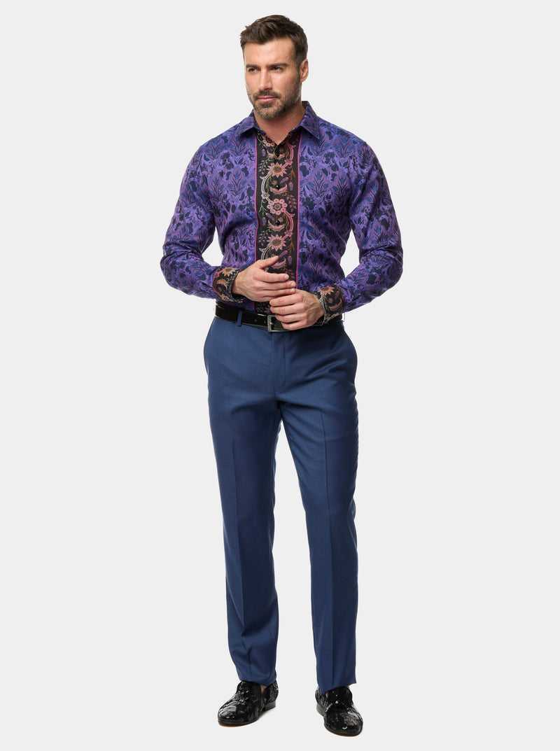 Purple Robert Graham The Limited Edition Paso Doble Woven Shirt Tall | 908213WMX