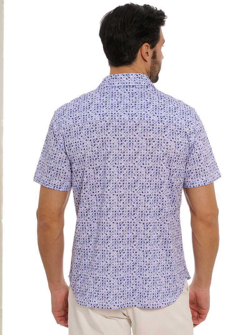 Purple Robert Graham Zambia Short Sleeve Knit Shirt | 746019RUA