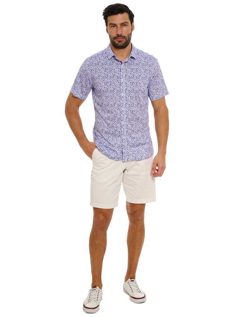 Purple Robert Graham Zambia Short Sleeve Knit Shirt | 746019RUA