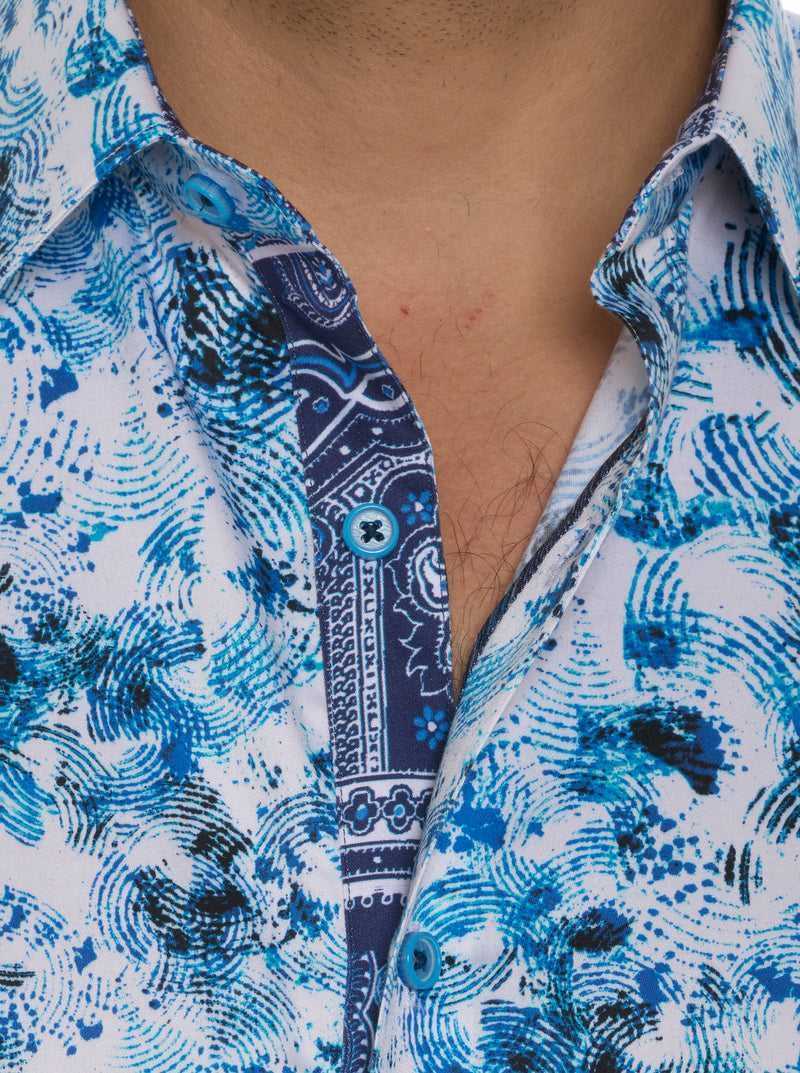 Teal Robert Graham The Lowell Short Sleeve Button Down Shirt | 603498EKT