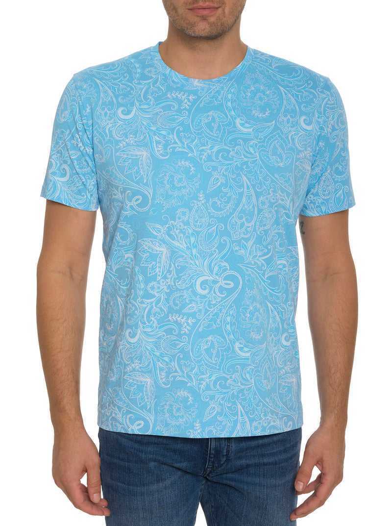 Turquoise Robert Graham Swanson T-shirt | 208796MFL