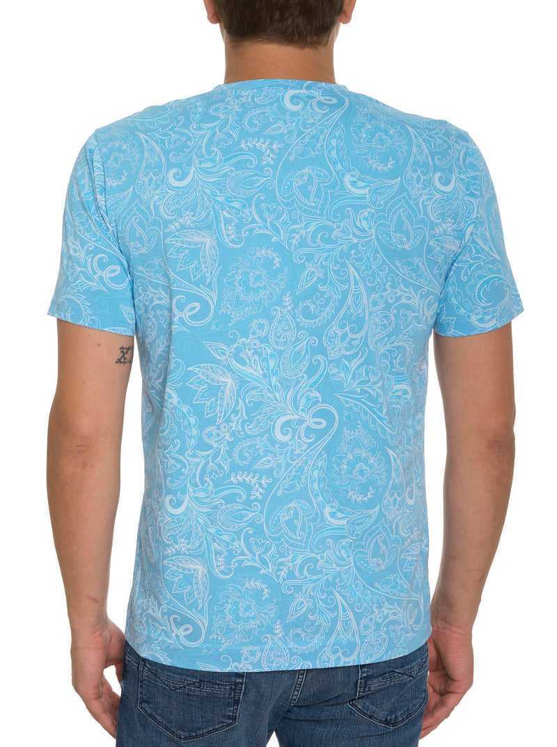 Turquoise Robert Graham Swanson T-shirt | 208796MFL