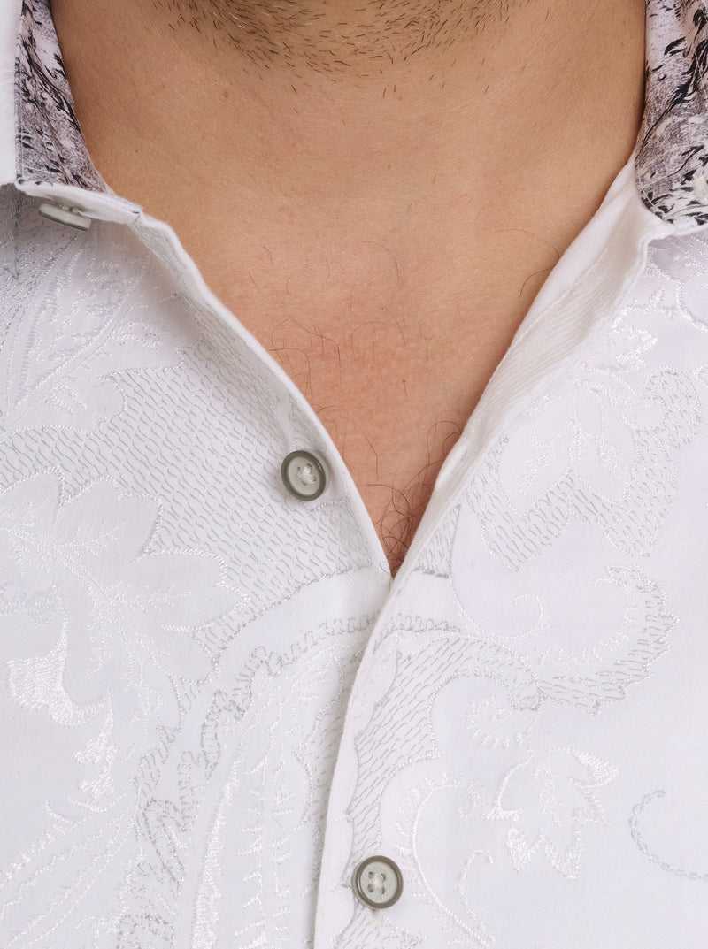 White Robert Graham Clarion Long Sleeve Button Down Shirt | 416278CXF