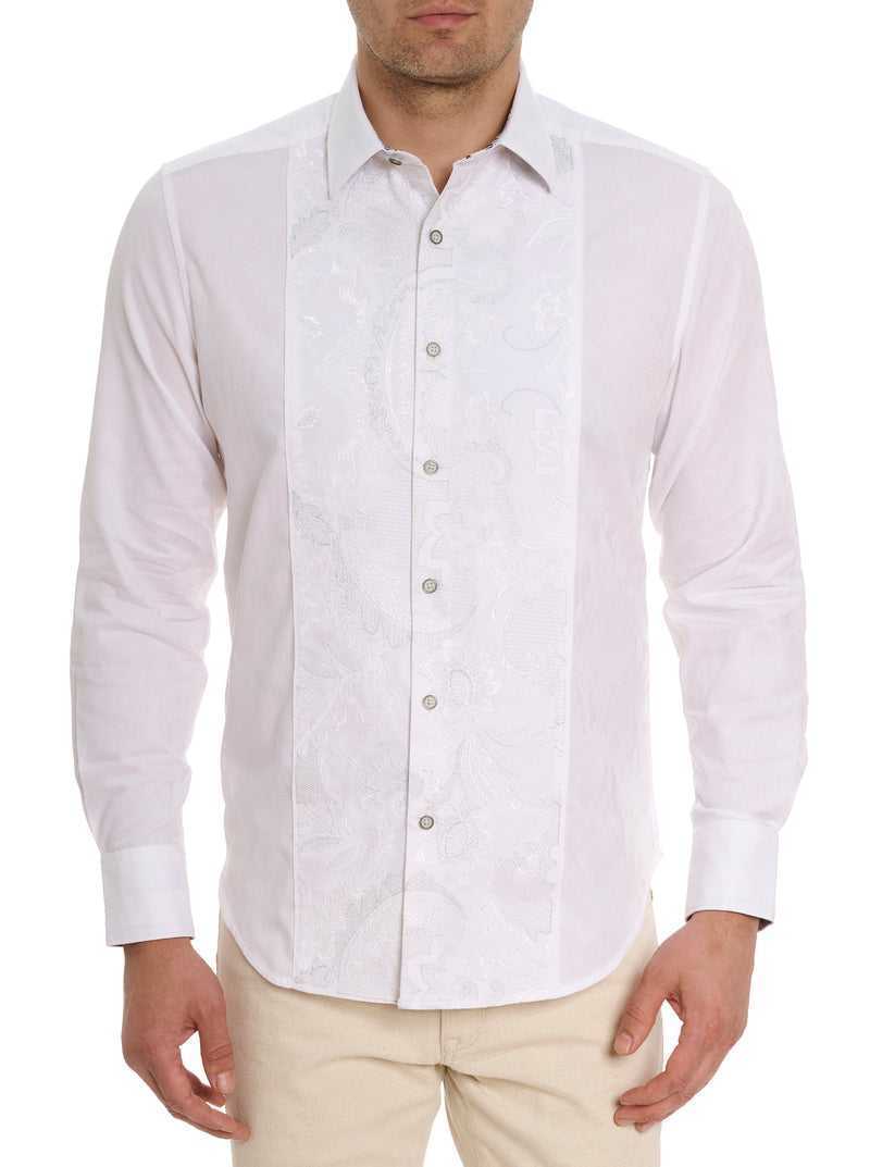 White Robert Graham Clarion Long Sleeve Button Down Shirt | 416278CXF