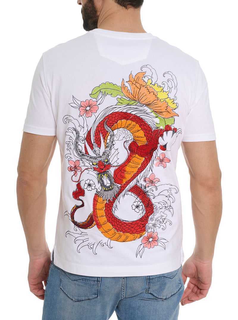 White Robert Graham Dragon Roar T-shirt | 012958IJW