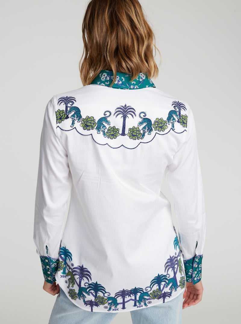 White Robert Graham Kacey Shirt | 210697DVY