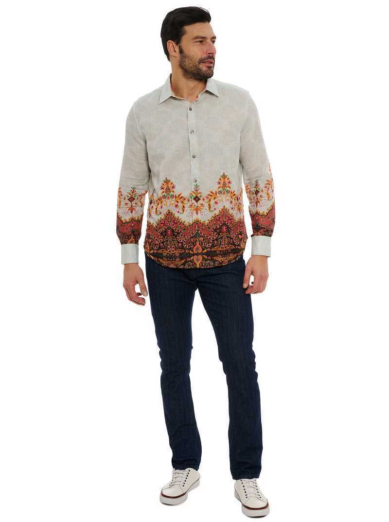 White Robert Graham Limited Edition The Crown Jewel Long Sleeve Button Down Shirt | 657041TGV