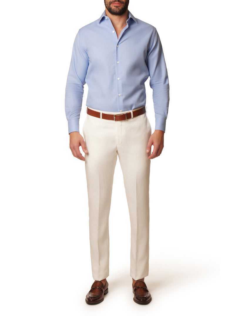 White Robert Graham Linen Dress Pant | 517032MUB