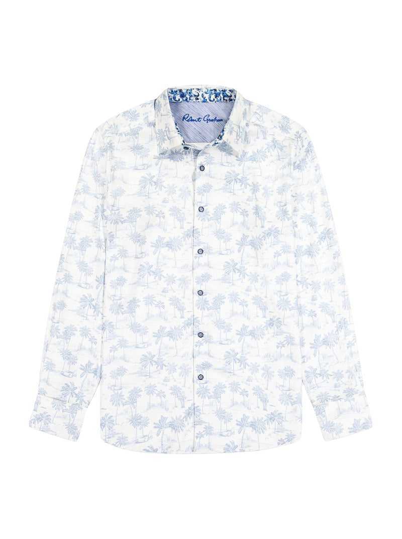 White Robert Graham Maris Long Sleeve Button Down Shirt | 452097CWK