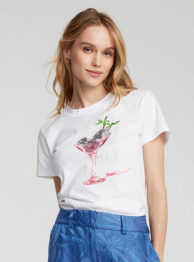 White Robert Graham Martini Mix T-shirt | 568123LHZ