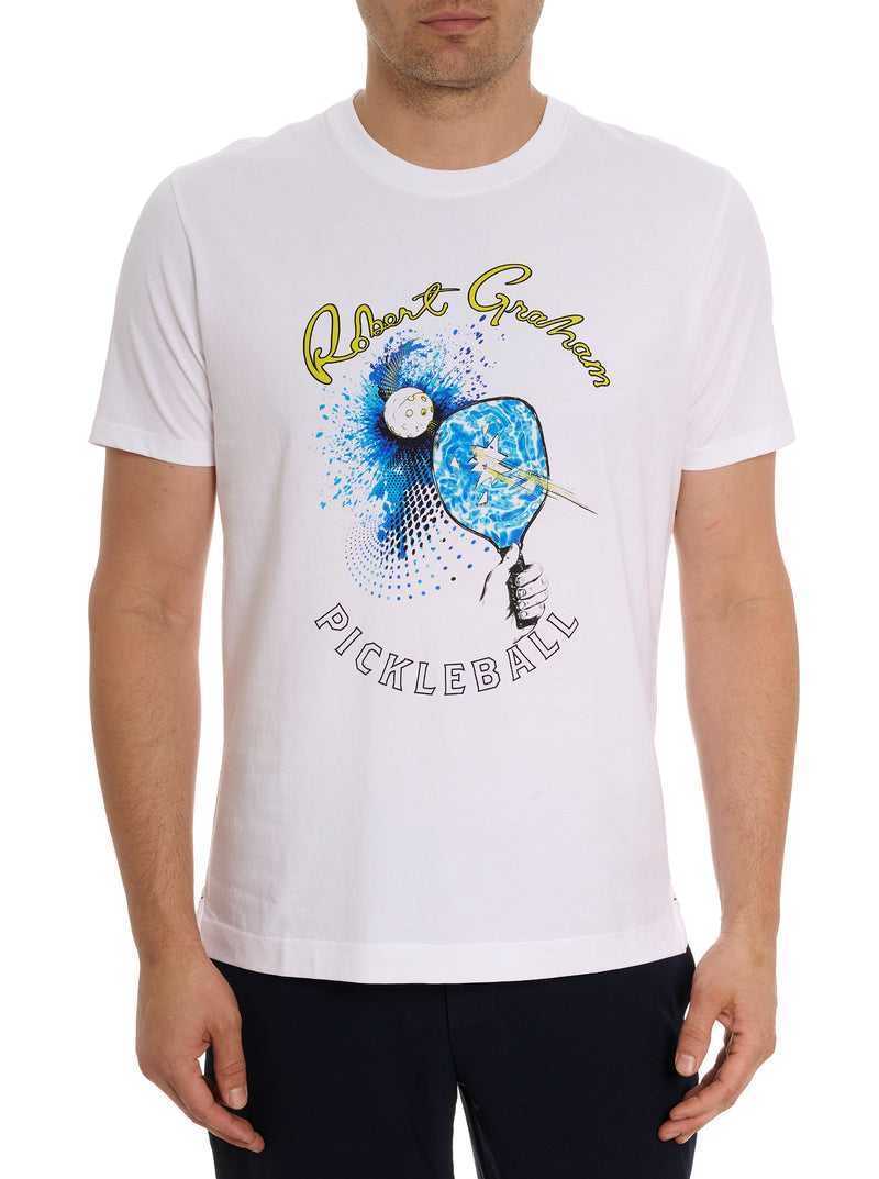 White Robert Graham Pickleball Slap T-shirt | 320961PNU