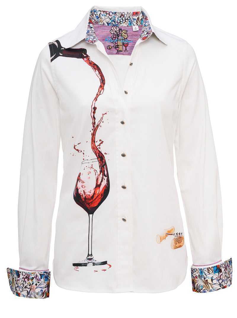 White Robert Graham Pinot Noir Shirt | 653974QPS