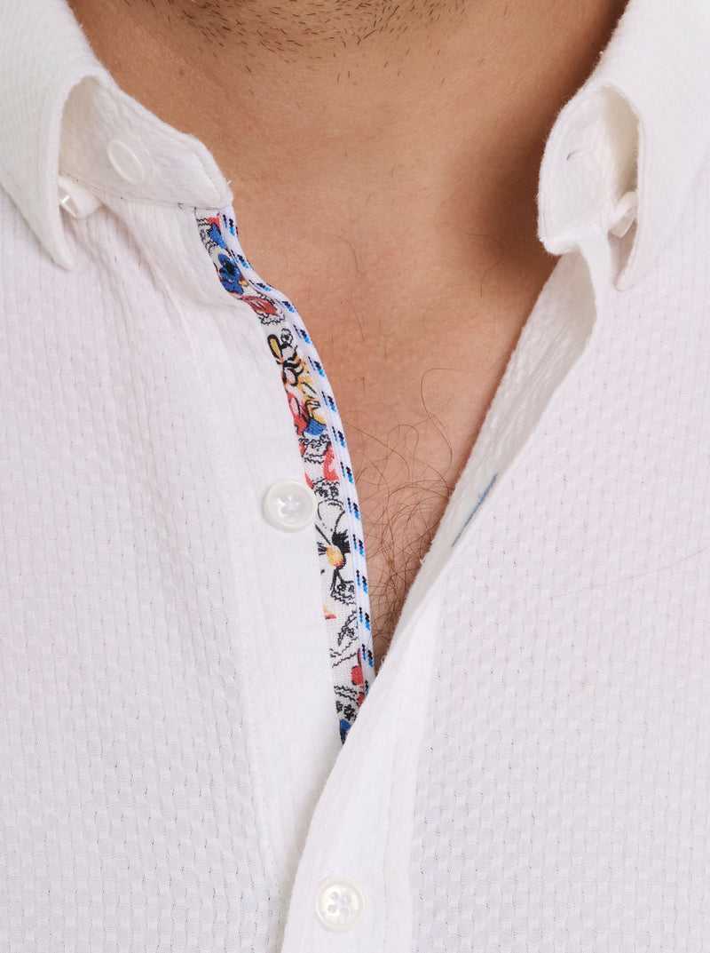 White Robert Graham Reid Long Sleeve Button Down Shirt | 523617SRD