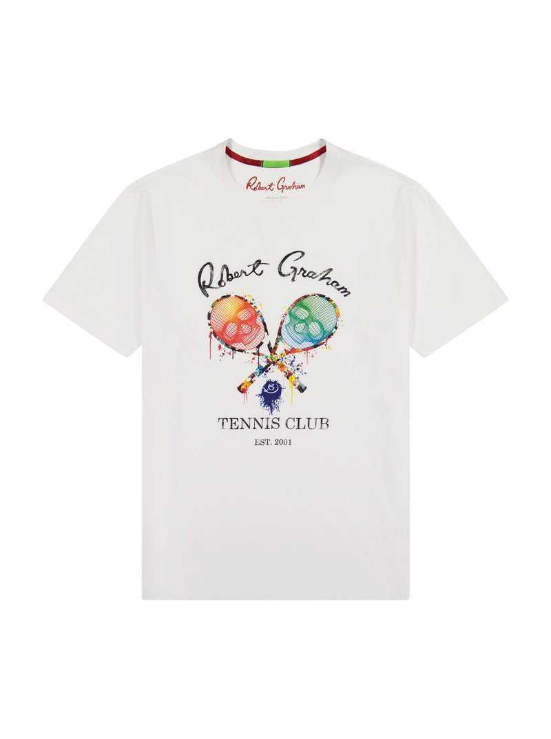 White Robert Graham Rg Tennis Club T-shirt | 197823DAQ